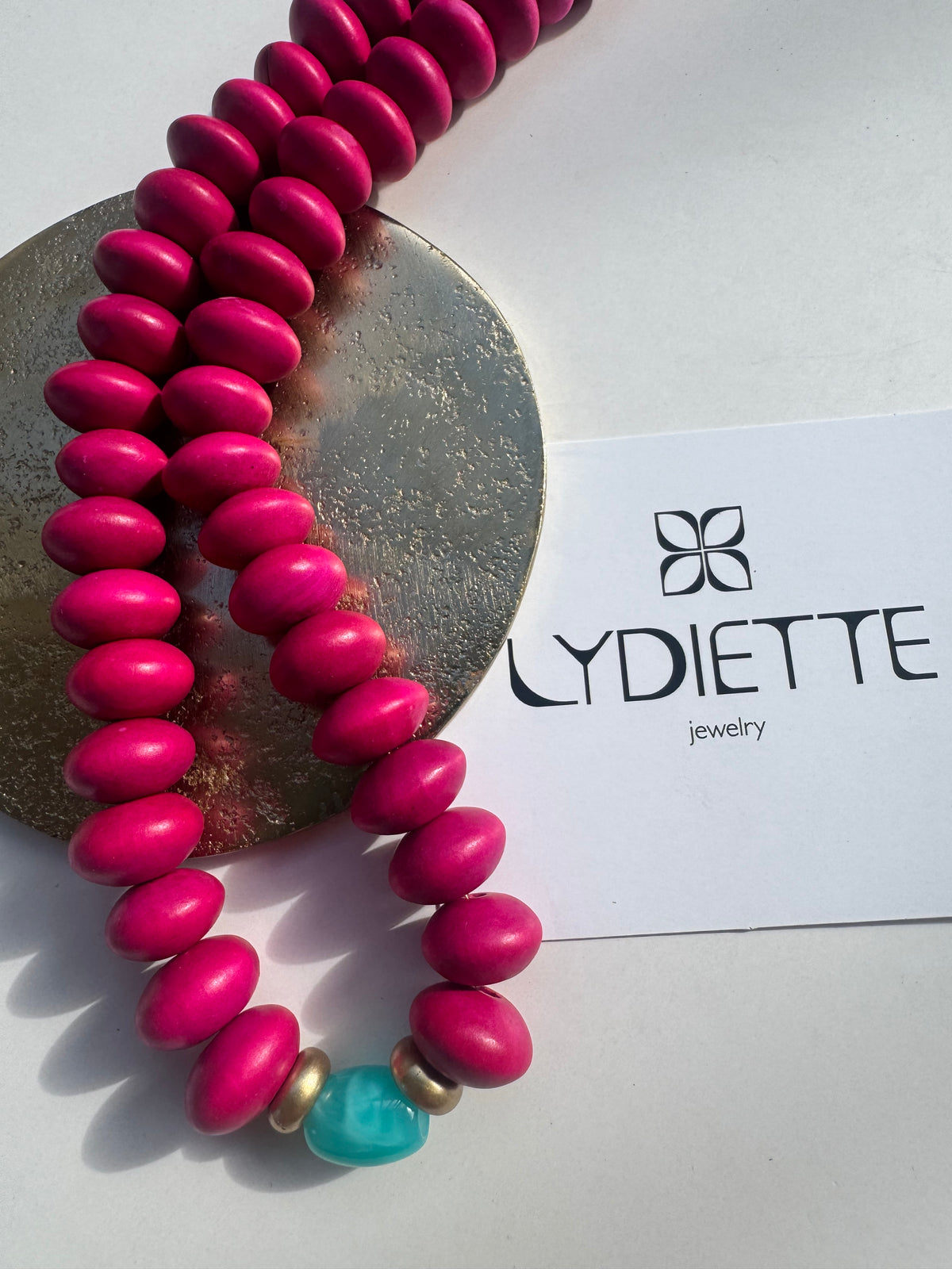 Pink + Blue Handmade Necklace #L137