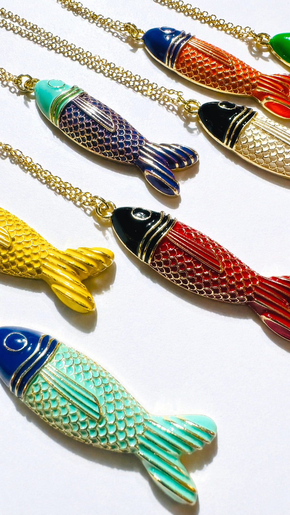 Black and White Fish Necklace