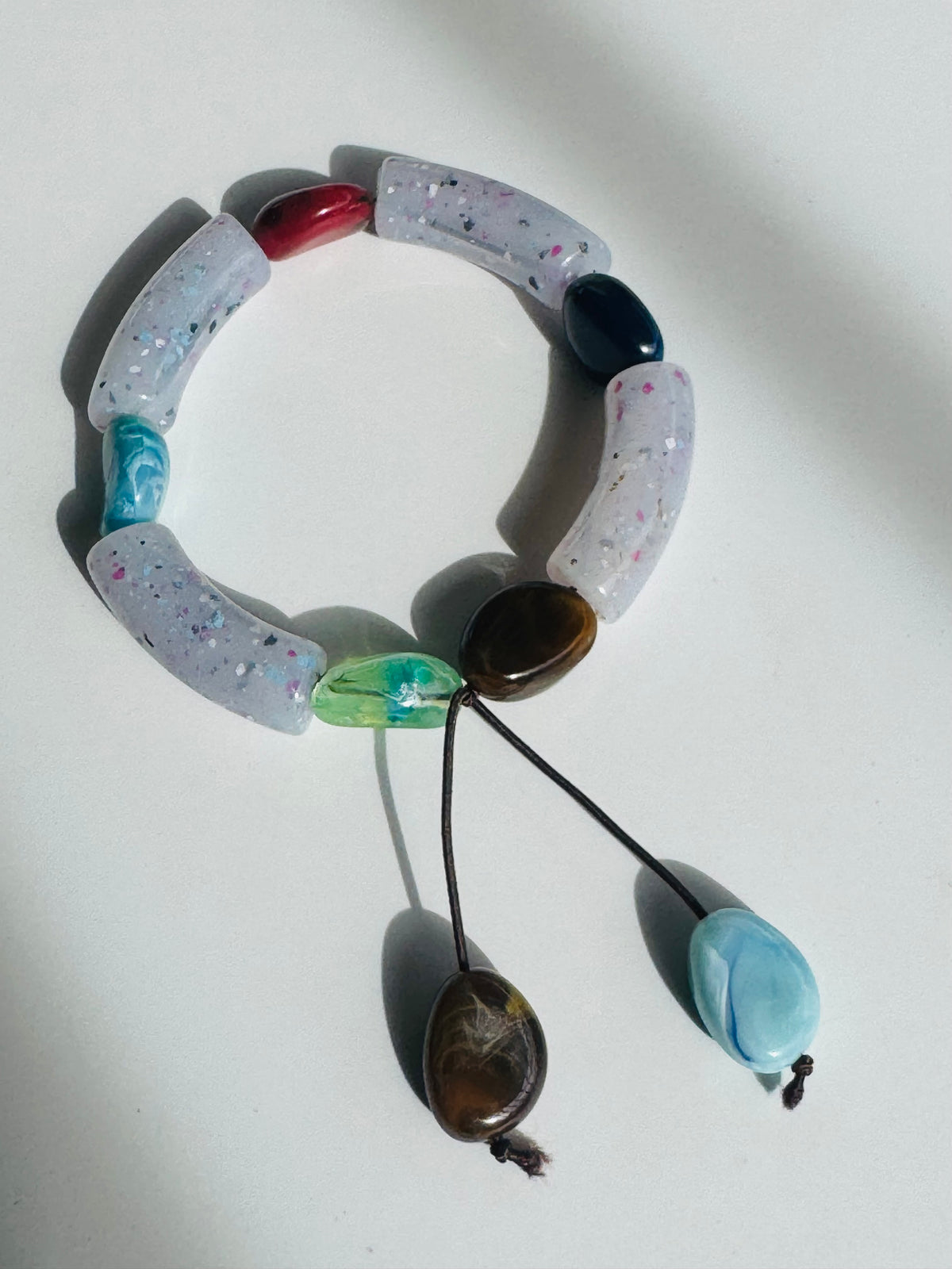 Elastic White Handmade Bracelet #L130