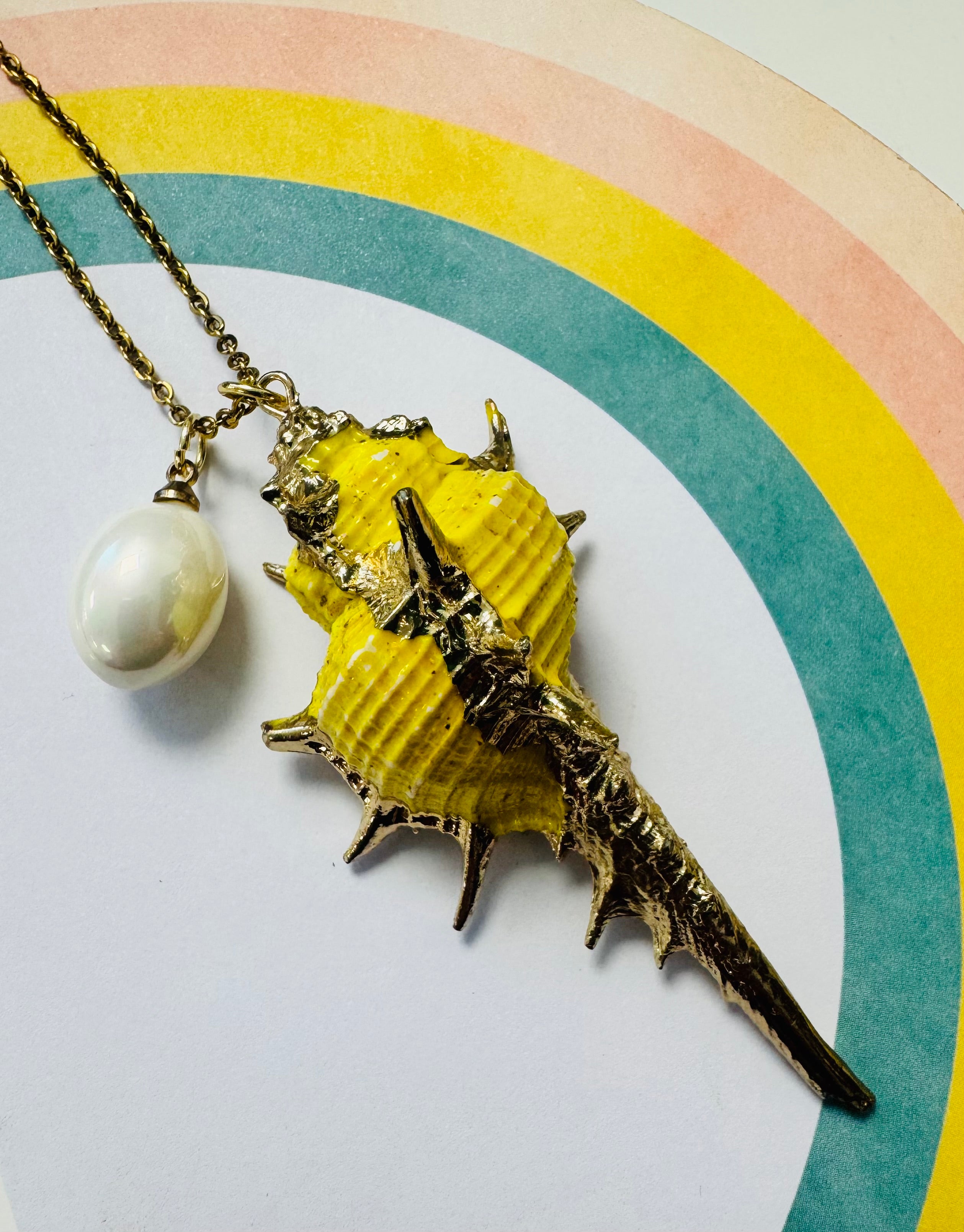 Yellow Shell Necklace