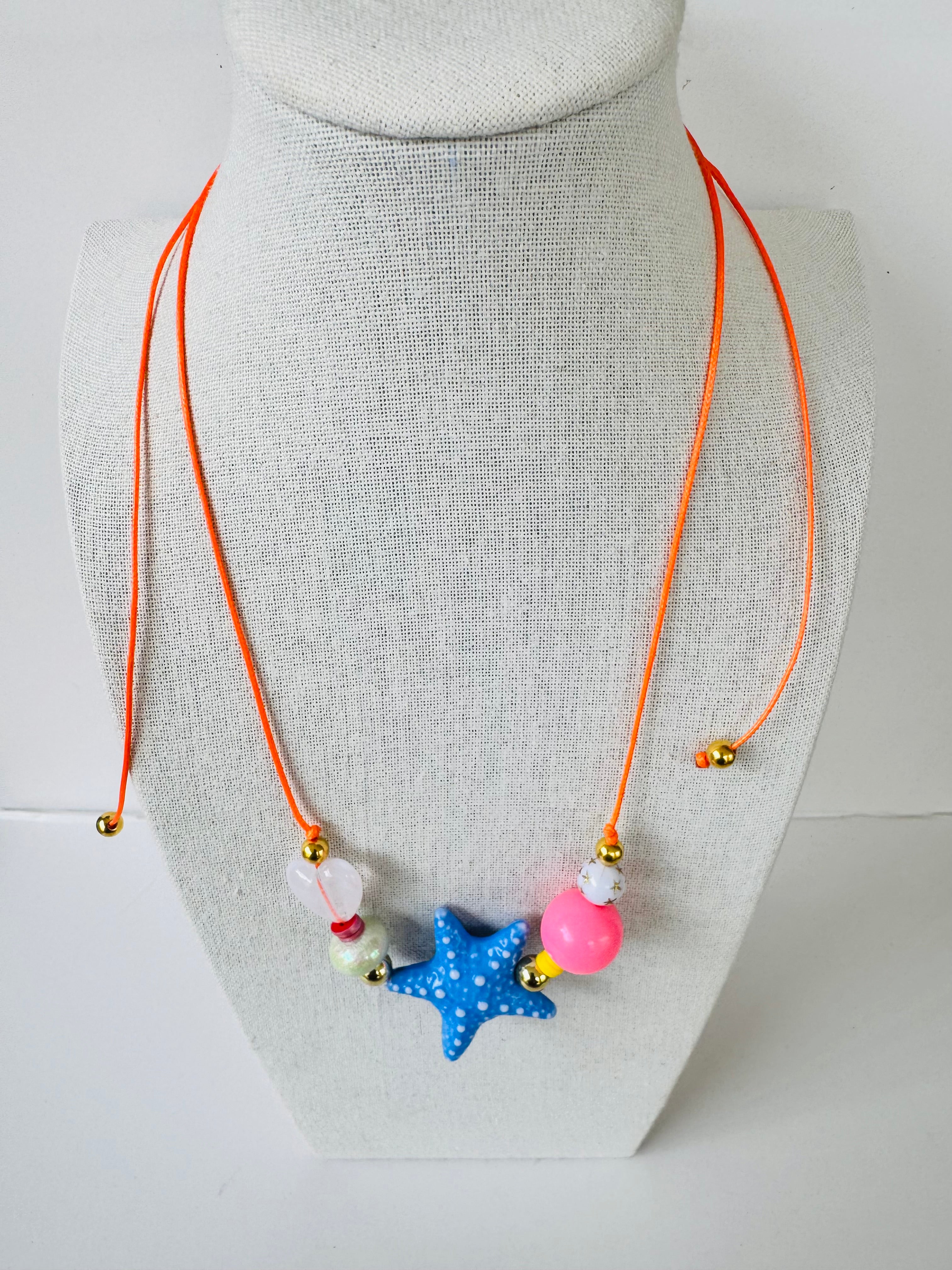 Blue Starfish Necklace