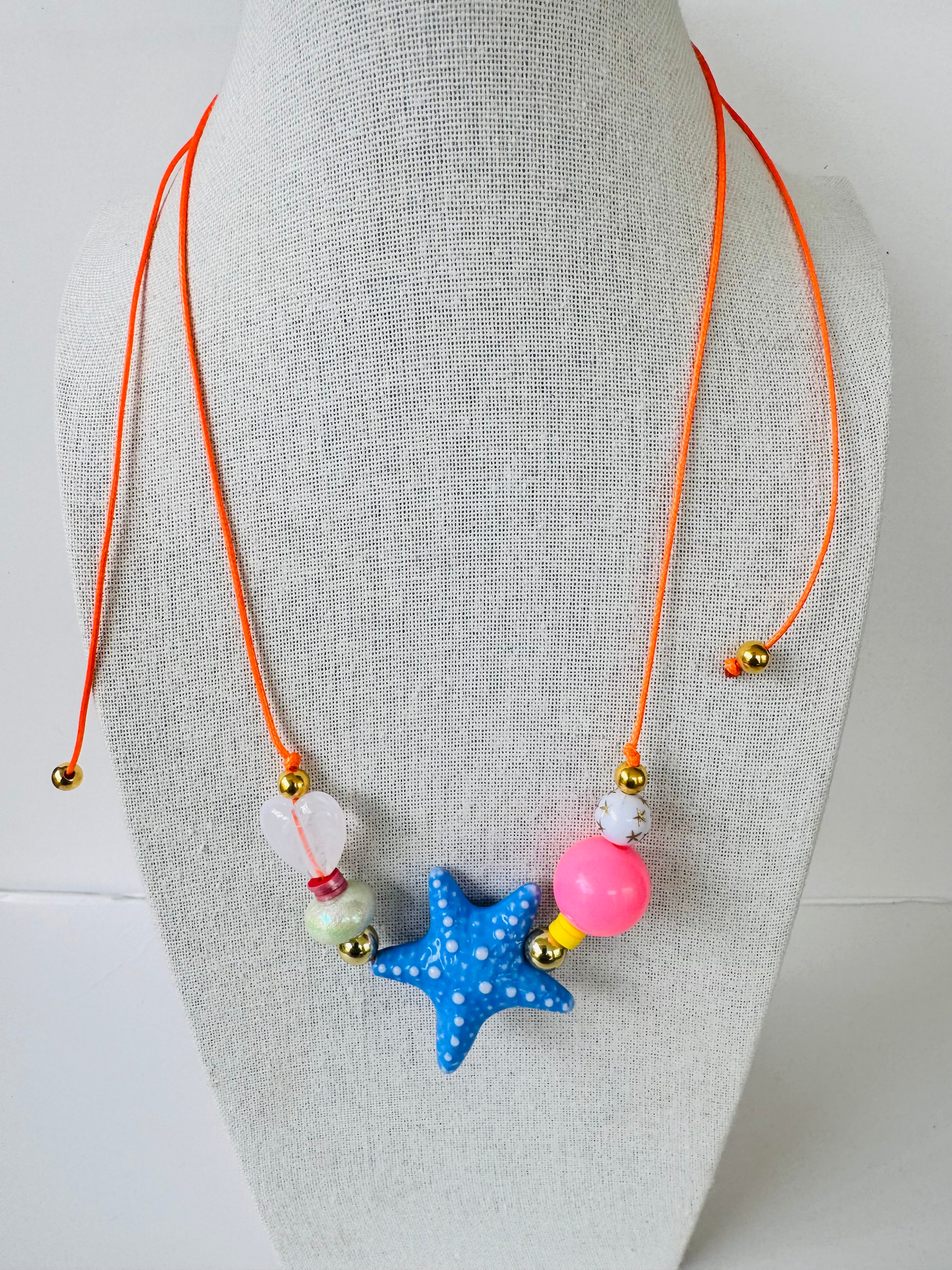 Blue Starfish Necklace