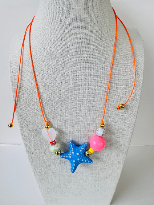 Blue Starfish Necklace