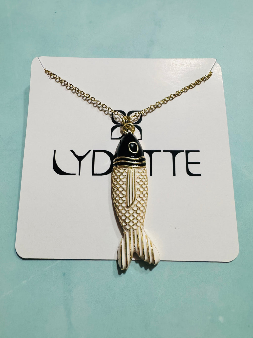 Black and White Fish Necklace