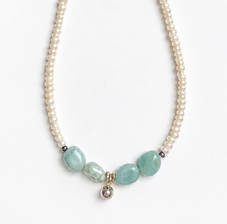 Handmade Aqua Necklace #L135