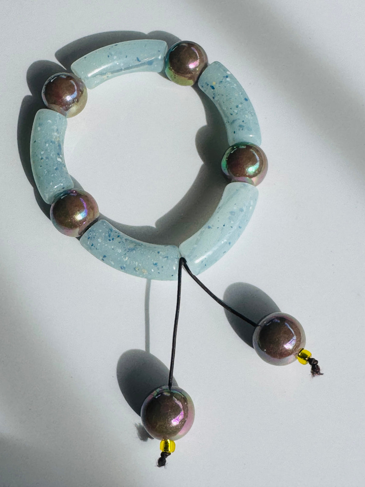 Elastic Aqua Handmade Bracelet #L131