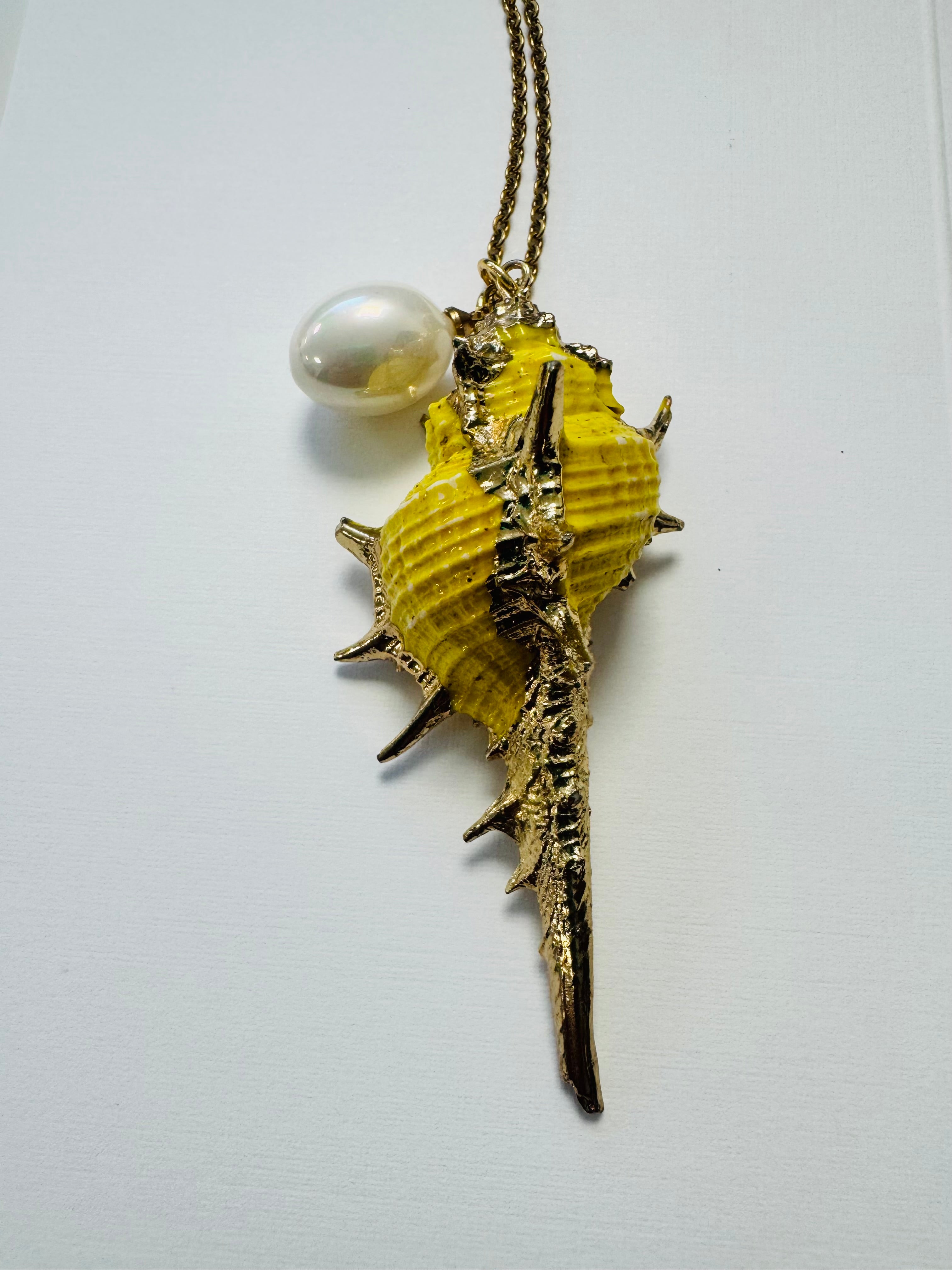 Yellow Shell Necklace
