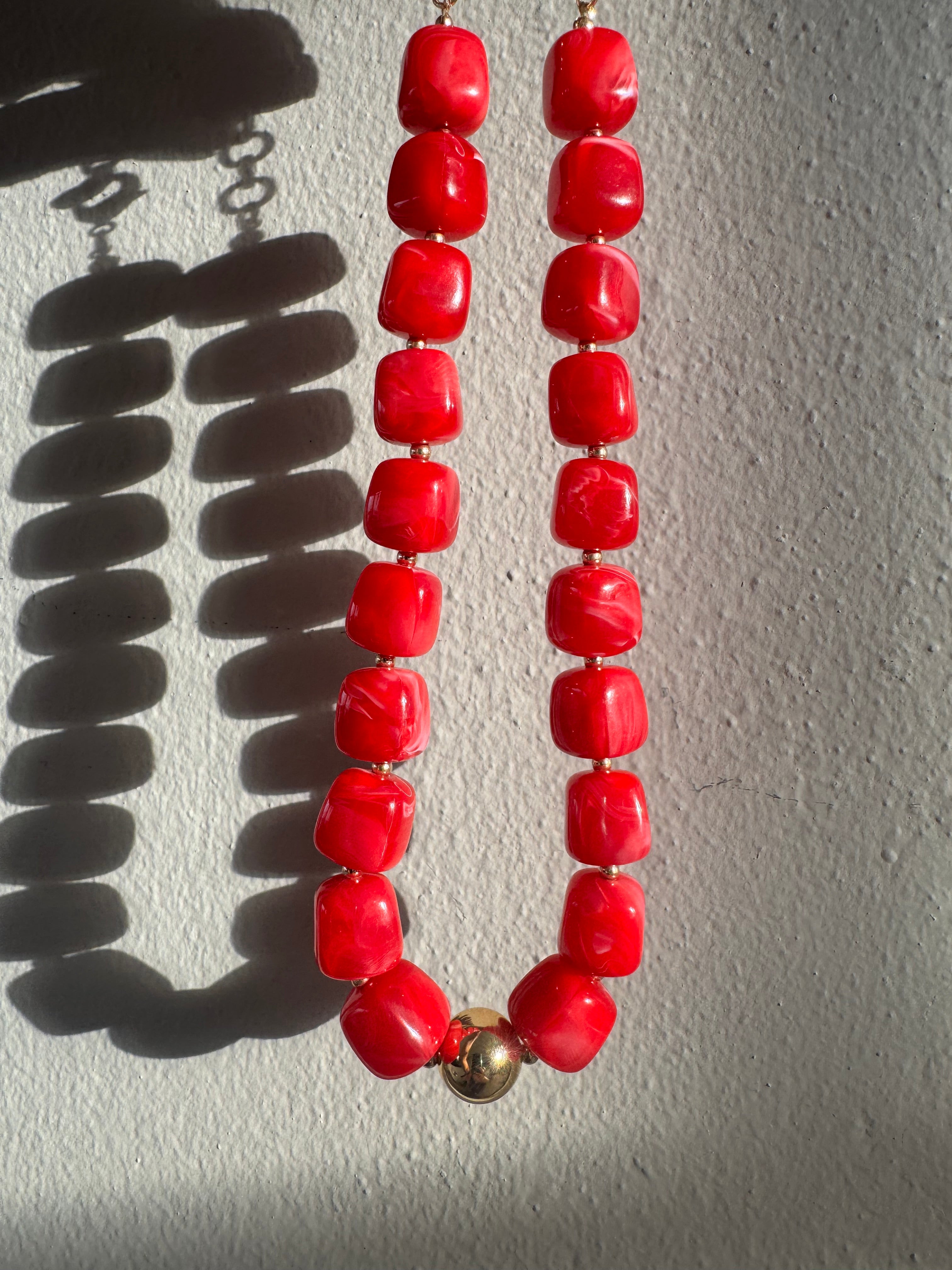 Red Chuncky Necklace