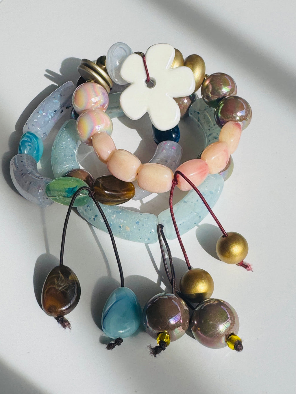 Elastic Aqua Handmade Bracelet #L131