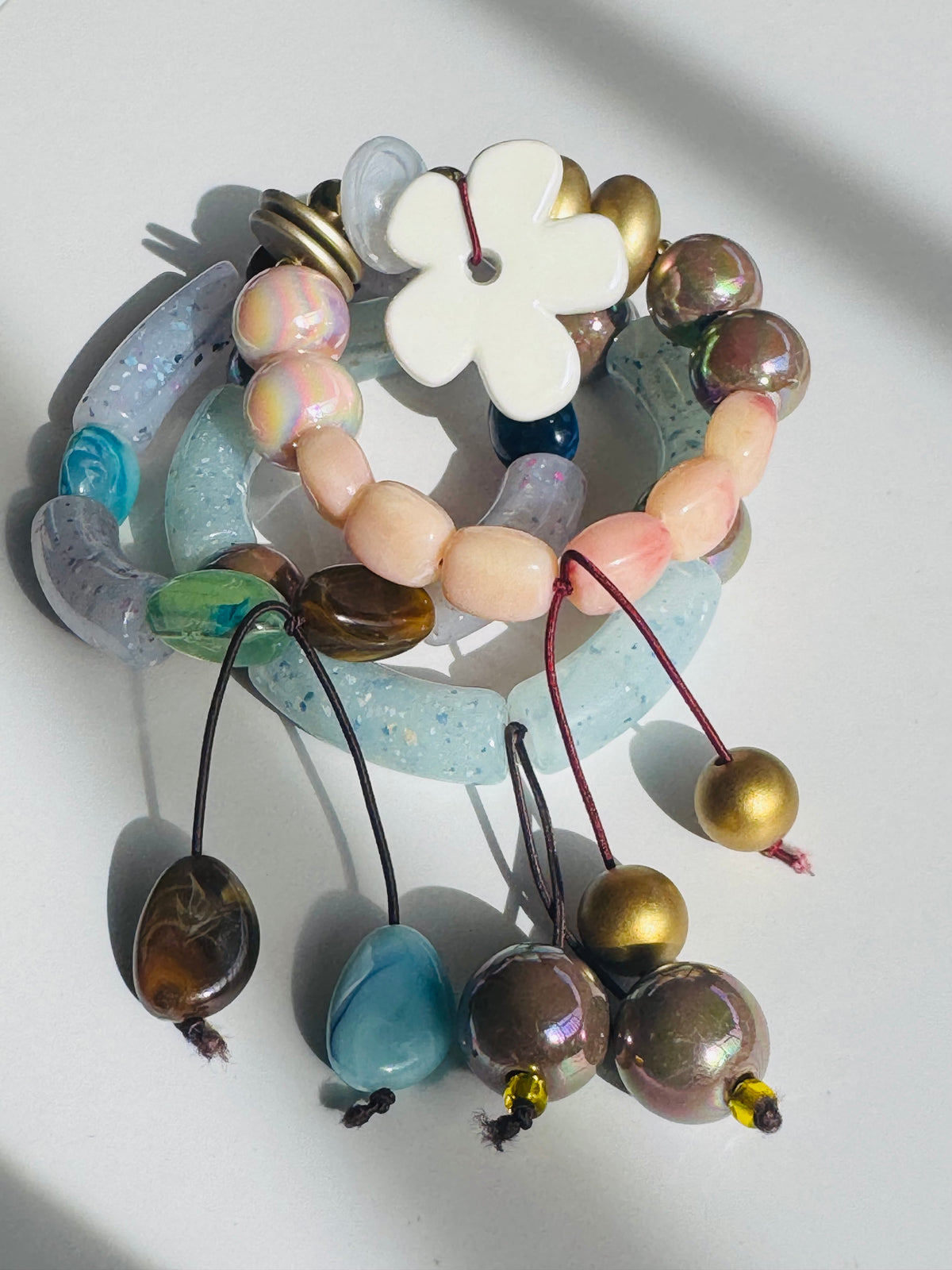 Elastic Aqua Handmade Bracelet #L131