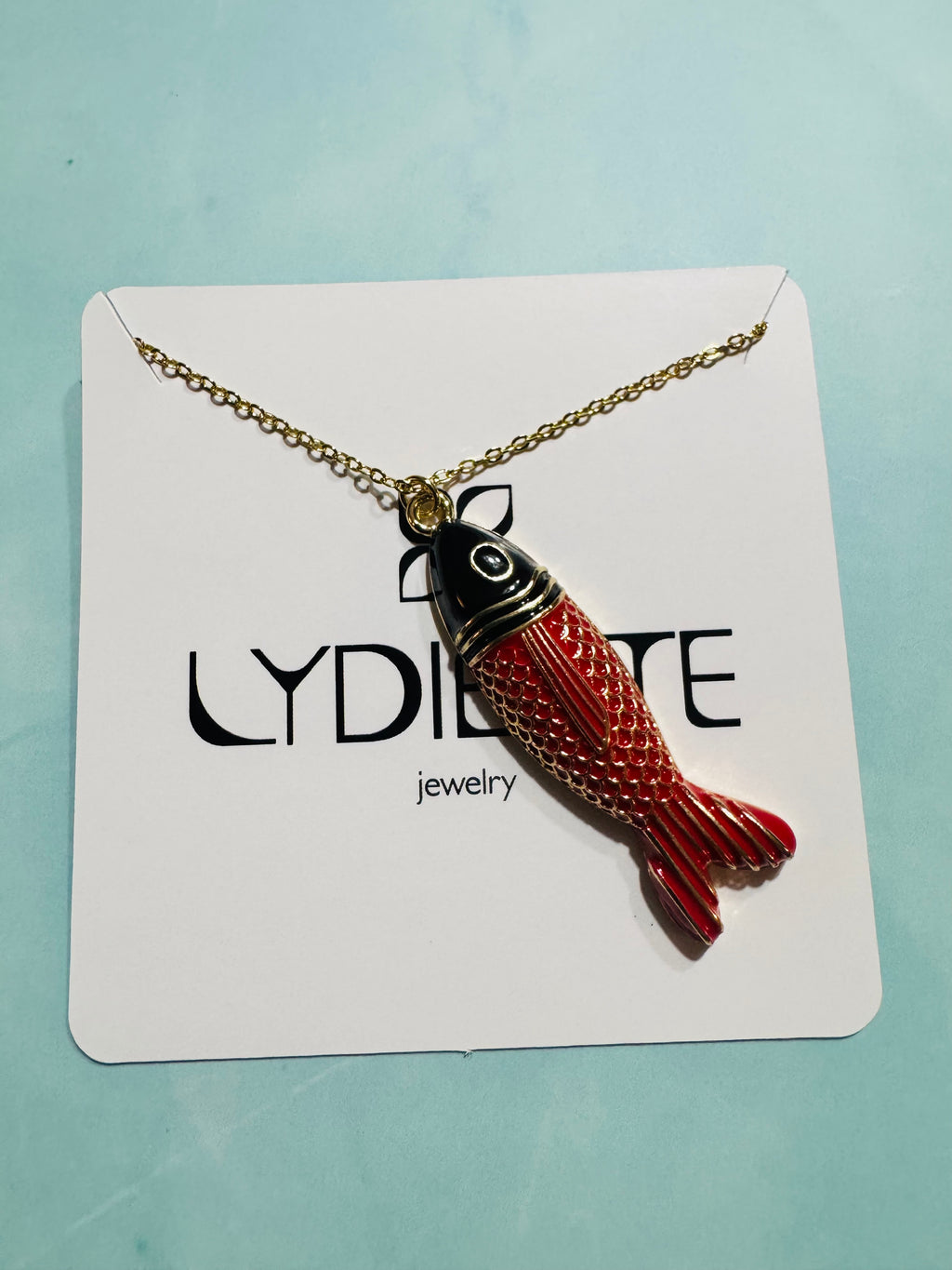 Red and Black Fish Necklace