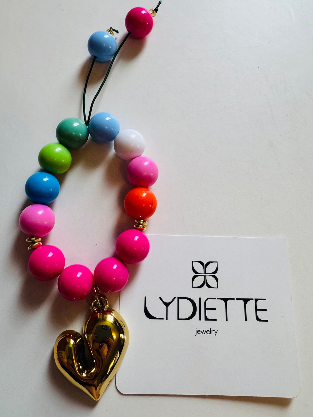 Pink Heart Handmade Bracelet #L155