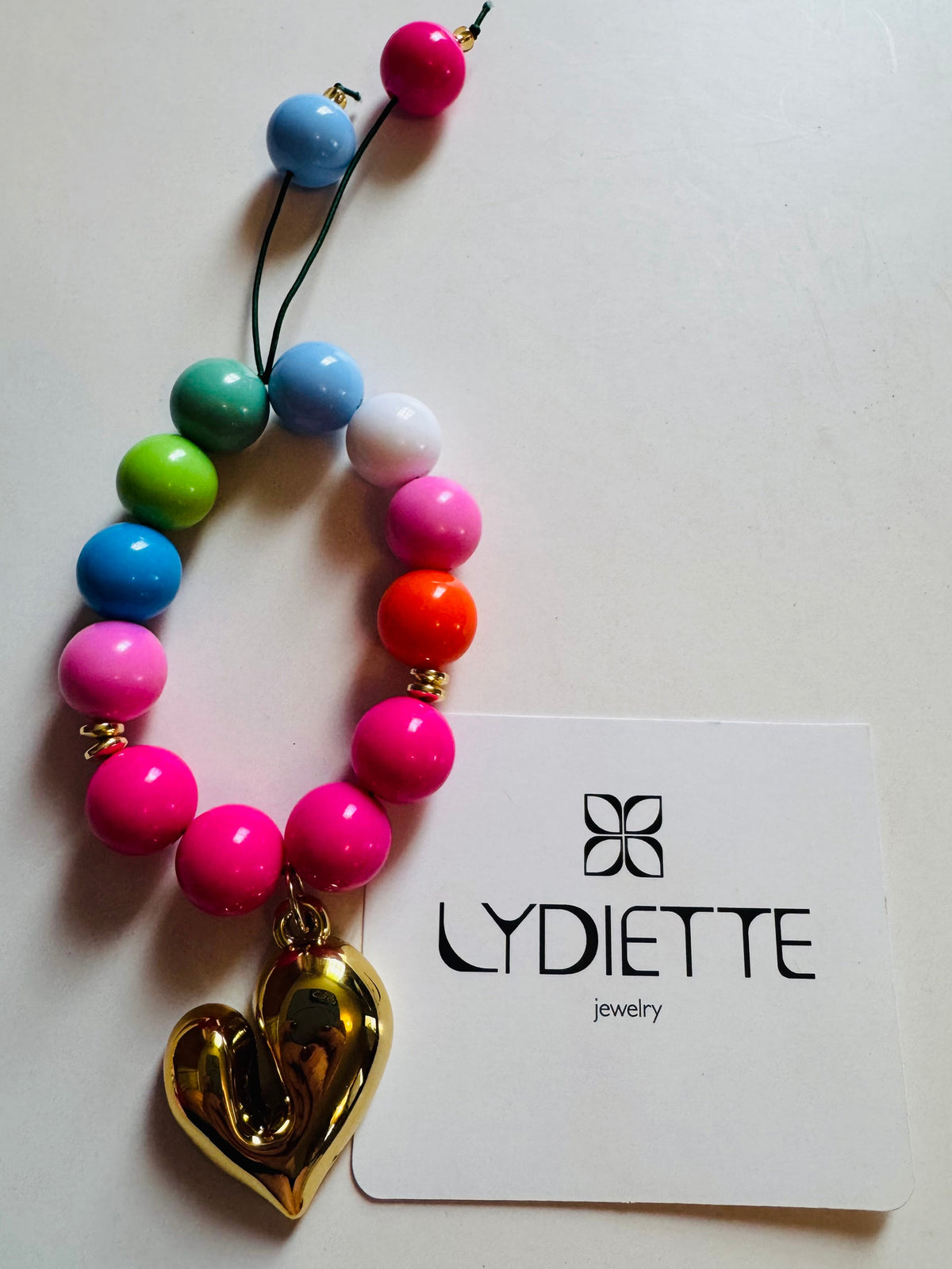Pink Heart Handmade Bracelet #L155