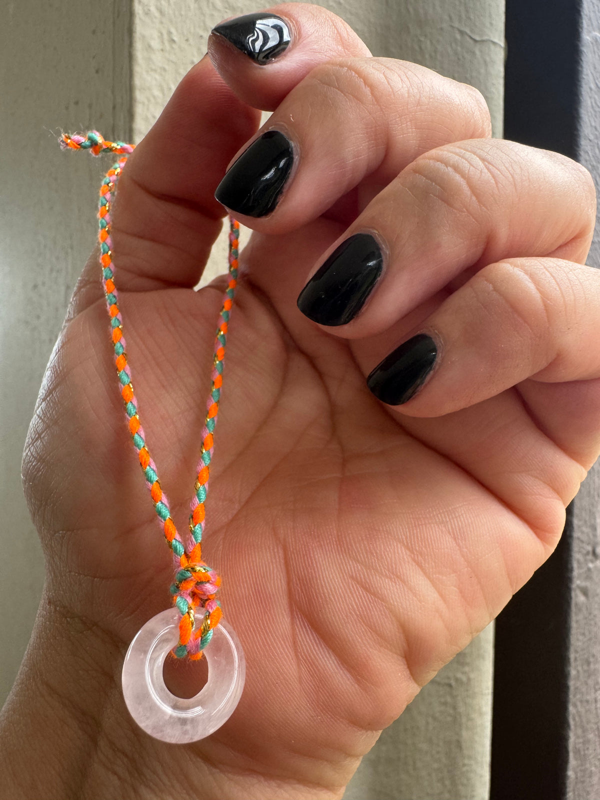 Handmade Pink Quartz Adjustable Bracelet #L151