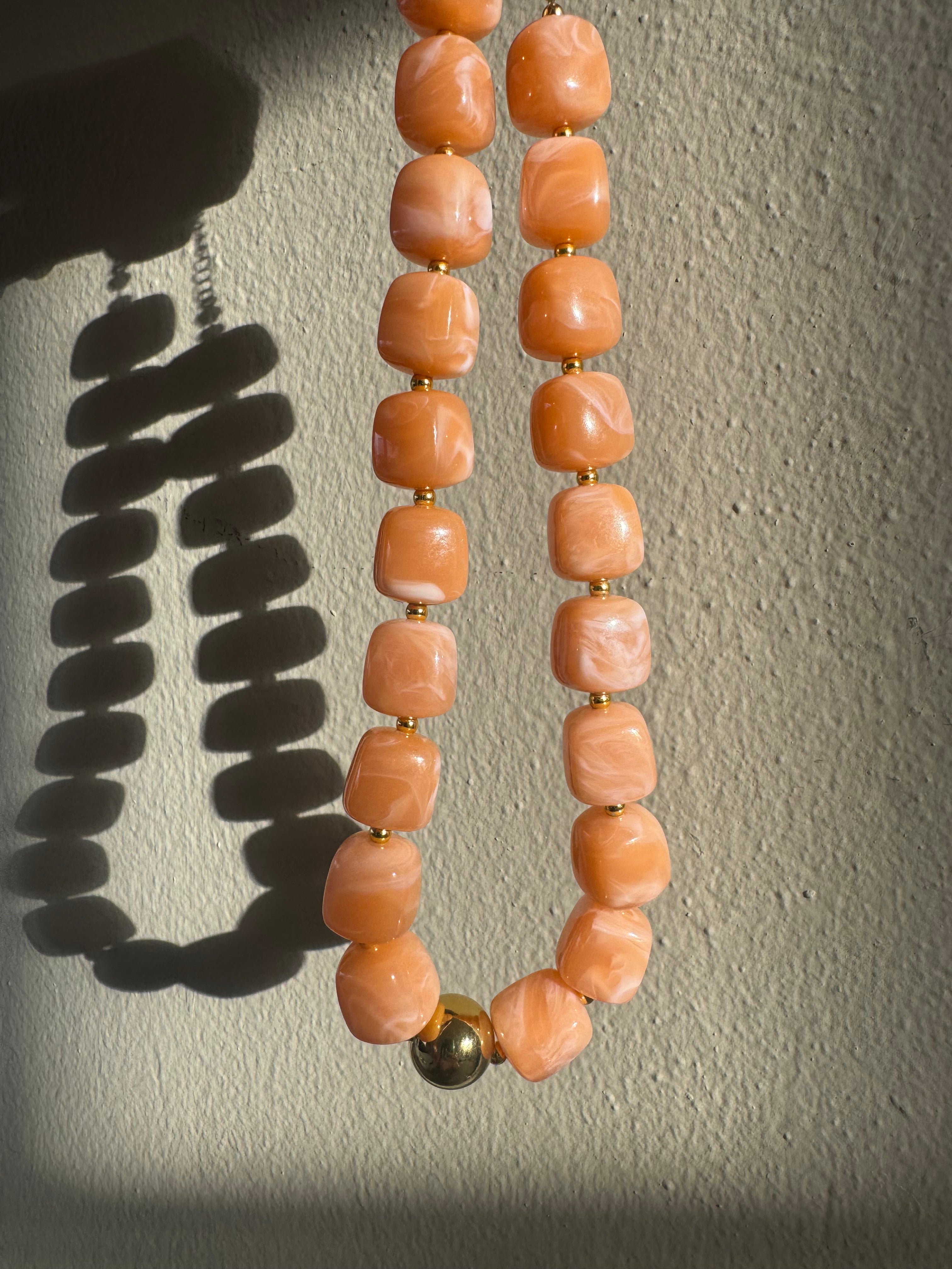 Peach Chunky Necklace
