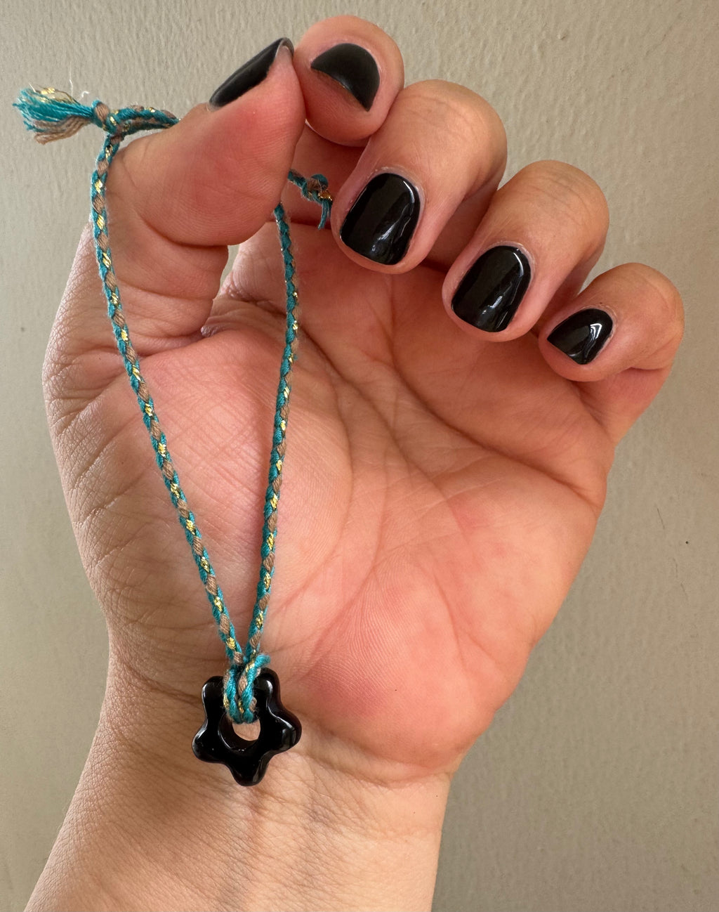 Handmade Black Star Adjustable Bracelet #L153