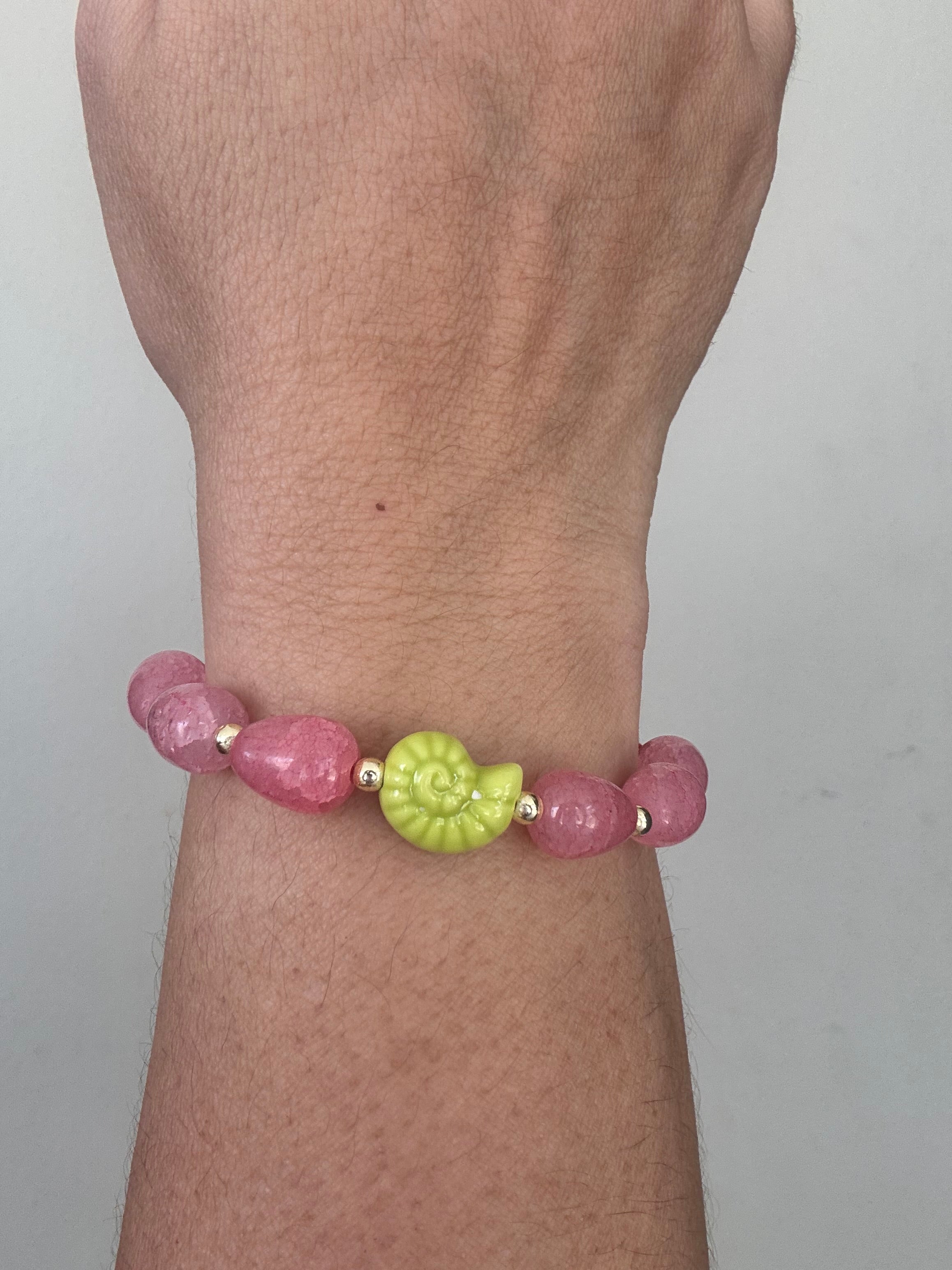 Yellow Seashell Bracelet