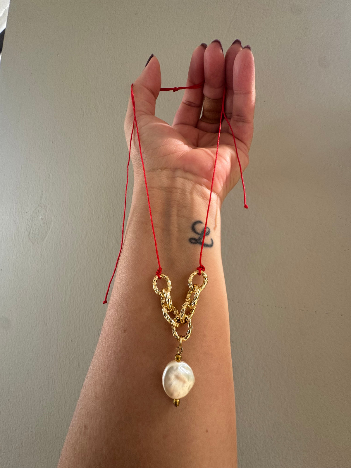 Handmade Adjustable Pearl Necklace #L177