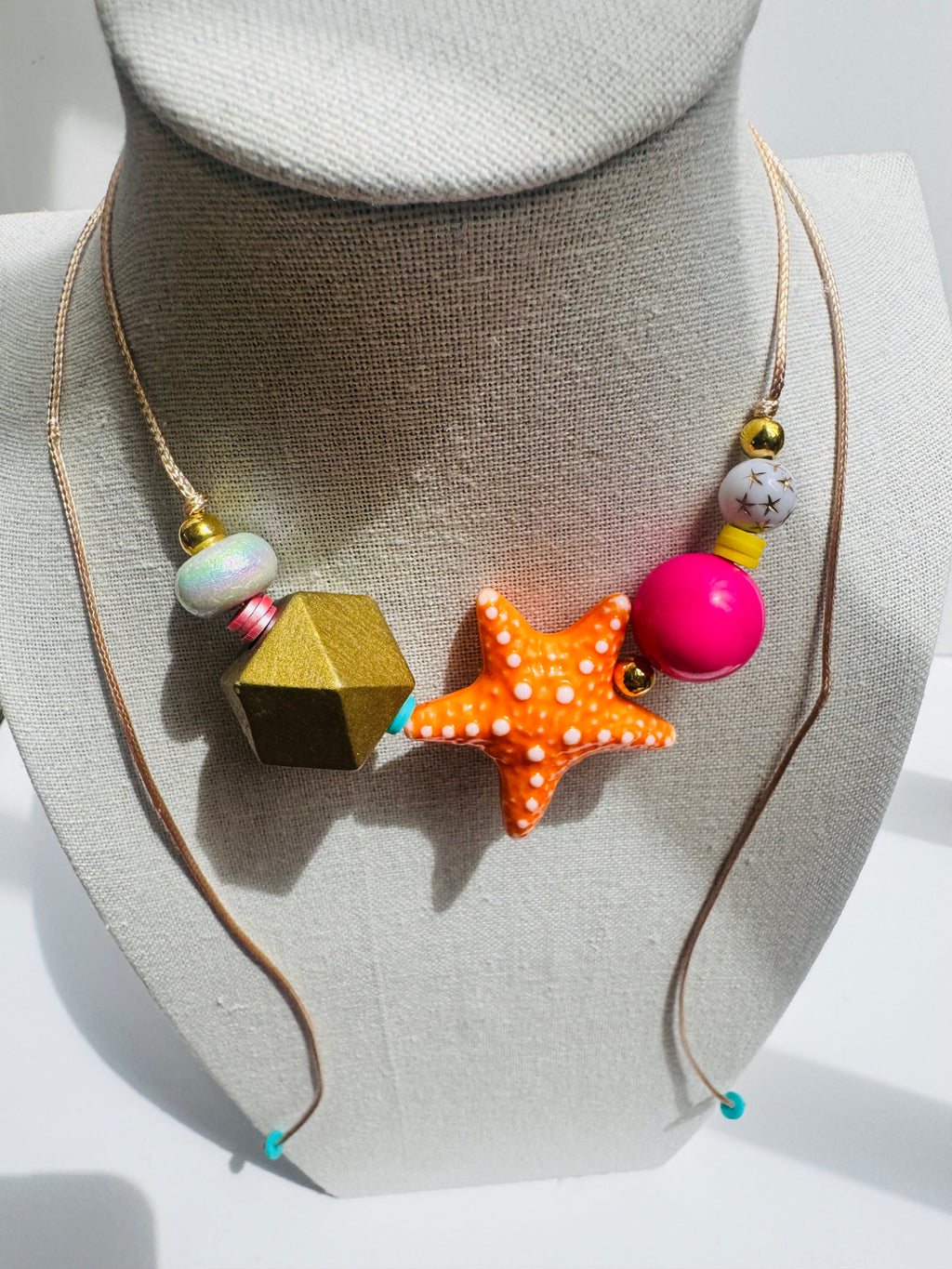Orange Starfish Necklace