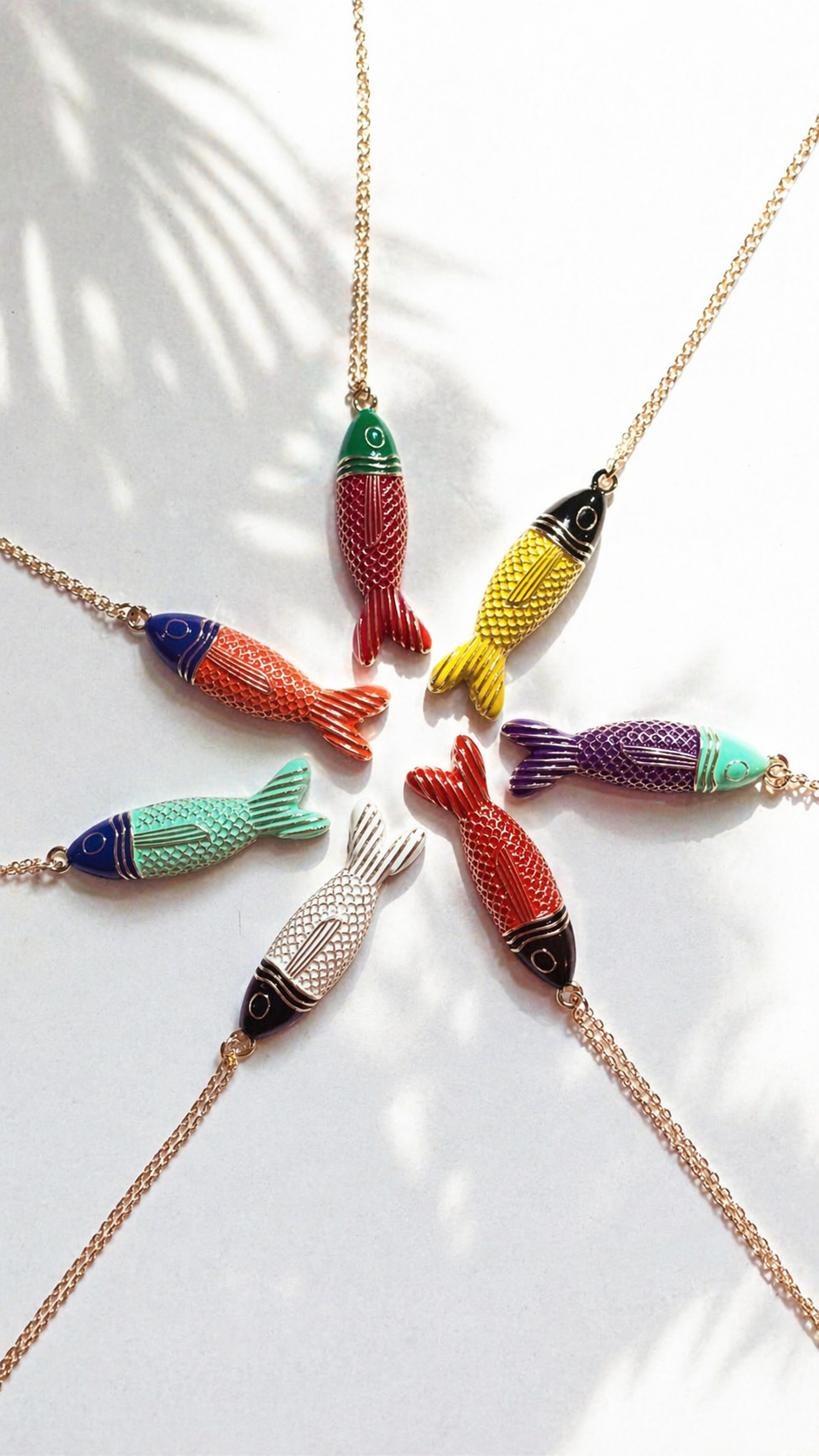 Black and White Fish Necklace