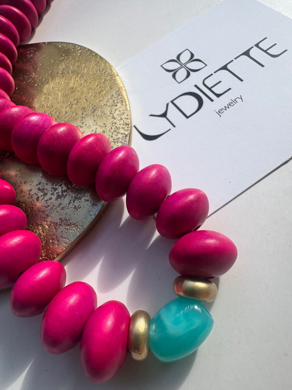 Pink + Blue Handmade Necklace #L137