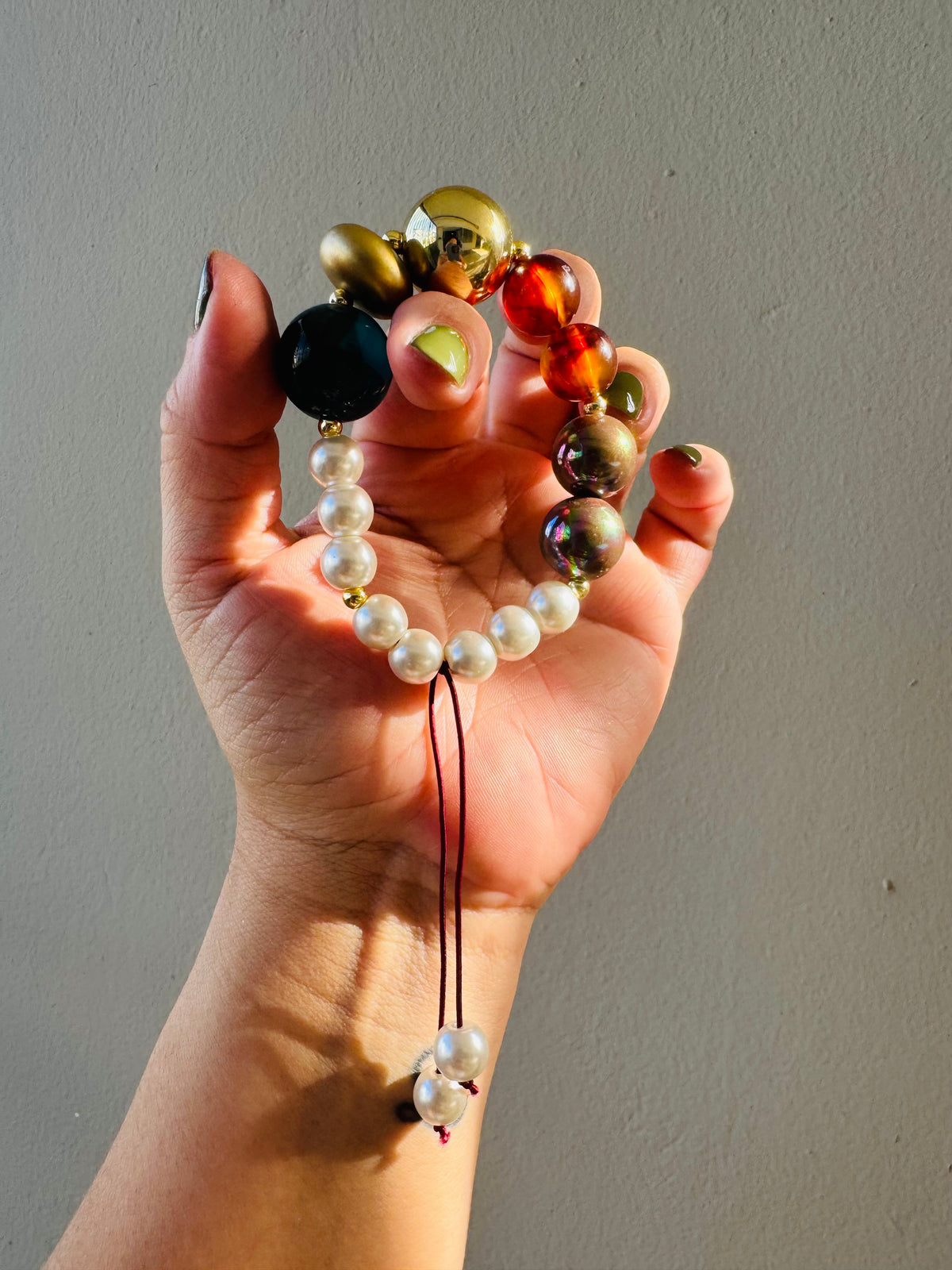 Handmade Elastic Pearls Bracelet #L195