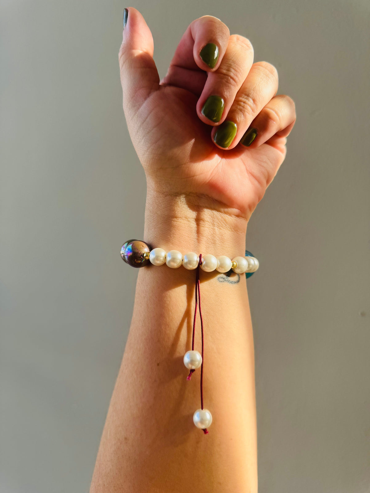 Handmade Elastic Pearls Bracelet #L195