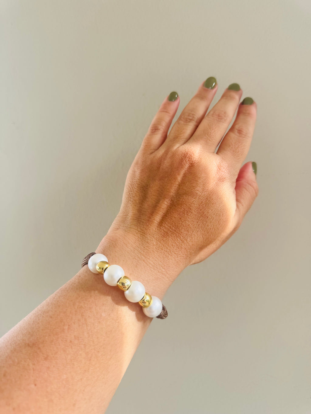 Handmade Adjustable Pearls on Red Bracelet (sold separately) #L214