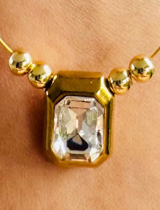 Handmade Invisible Diamond Necklace #L208